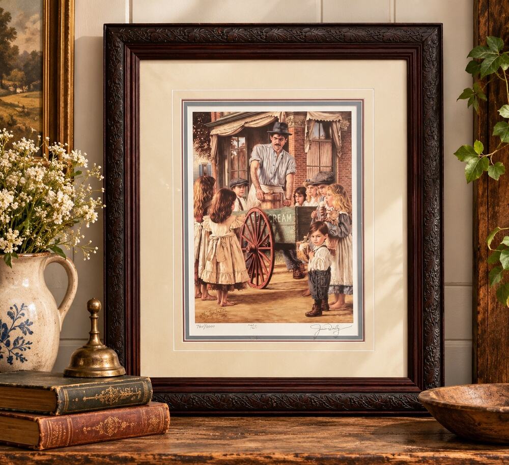 Jim Daly The Immigrant Spirit 1992 Signed Numbered Lithograph Framed COA